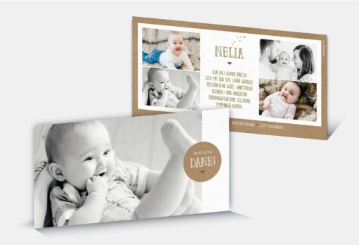 Geburtsdankeskarte Nelia